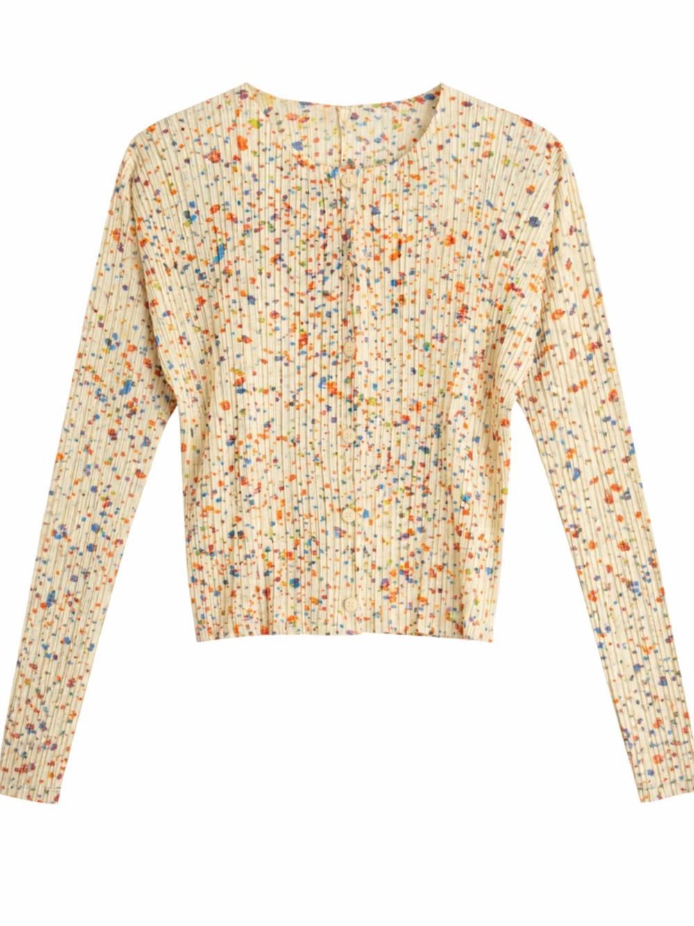 Pleats Please Issey Miyake Enchant Pleated Top Cropped Avant Garde Cardigan - Picture 2 of 8